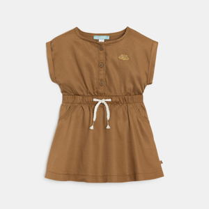 Robe saharienne fluide marron bébé fille 1