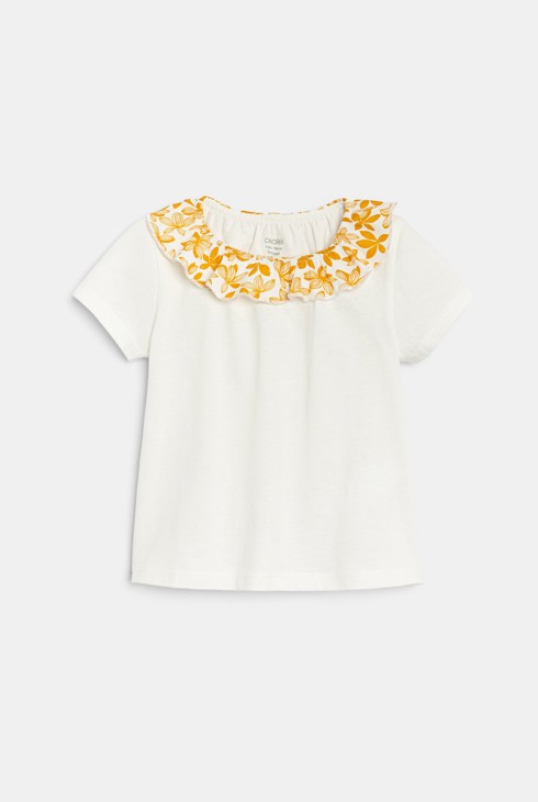 Set mit kurzer Latzhose und T-Shirt in Gelb Kleinkind Mädchen 2