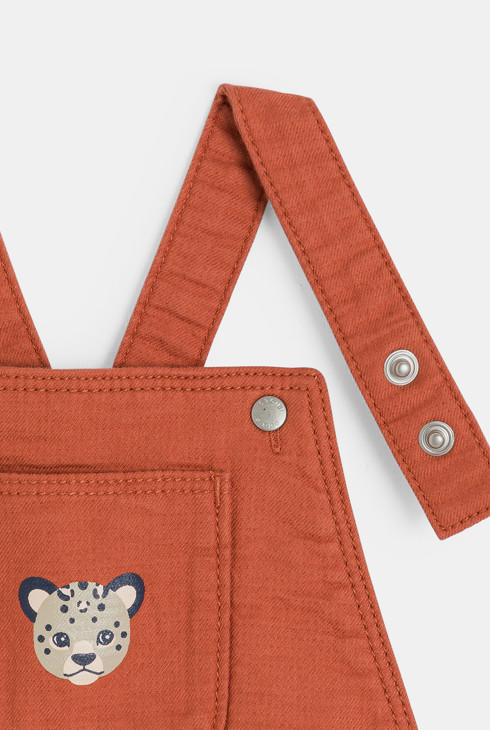 Kurze orange Latzhose Kleinkind Junge 2