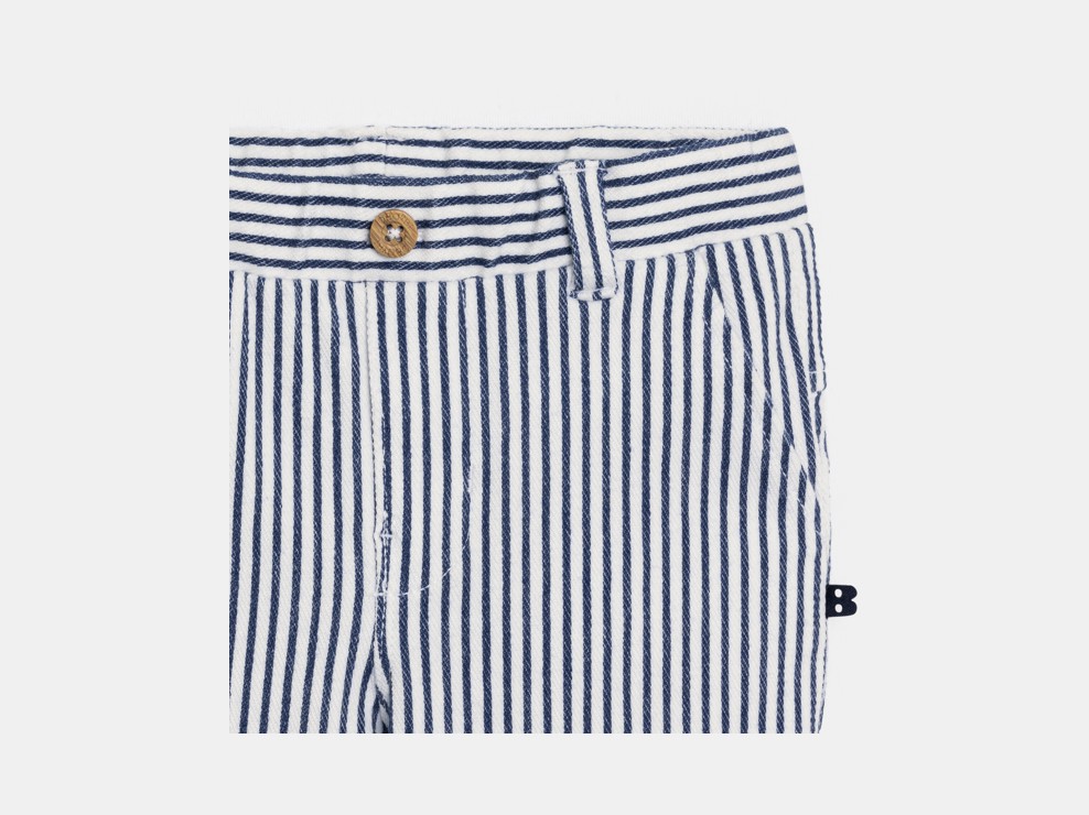Pantalon droit rayé bleu bébé garçon 2