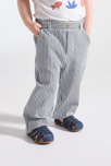 Gestreifte blaue Hose mit geradem Schnitt Kleinkind Junge 4