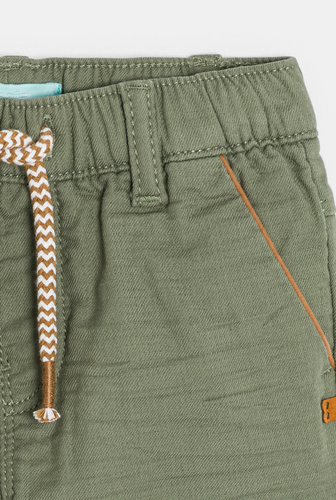 Grüne Hose aus Baumwolle mit elastischem Bund Kleinkind Junge 2