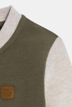 Sweat zippé teddy vert bébé garçon 2