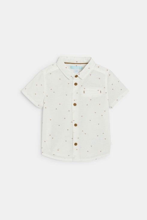 Camisa manga corta estampada blanco bebé niño 1