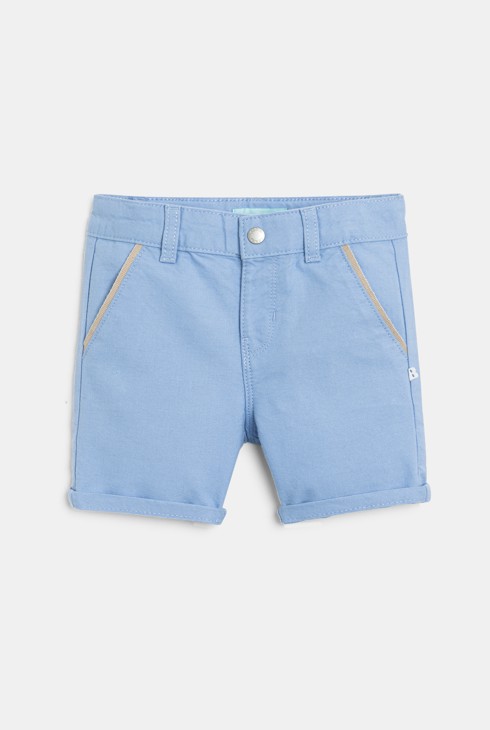 Schicke Shorts aus hellblauem Leinen Kleinkind Junge 2
