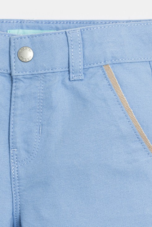 Short chic esprit lin bleu clair bébé garçon