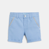 Short chic esprit lin bleu clair bébé garçon