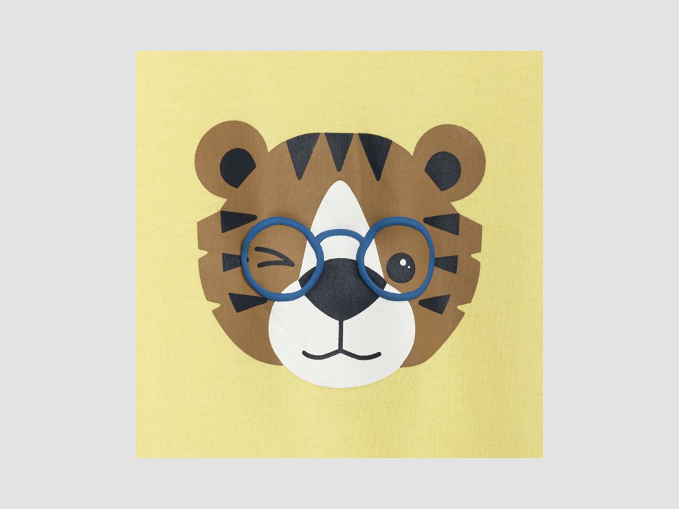 T-shirt tigre jaune bébé garçon 2