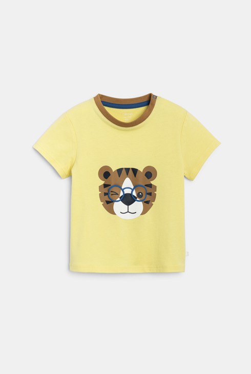 Gelbes T-Shirt mit Tigermotiv Kleinkind Junge 2