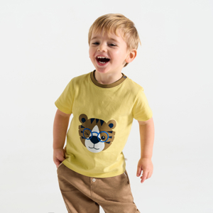 T-shirt tigre jaune bébé garçon 1