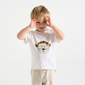 Baby boy's white animal T-shirt 1