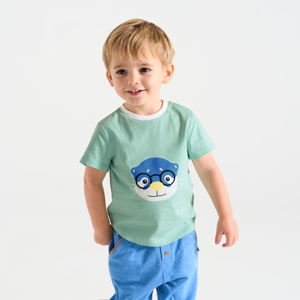 Baby boy's green animal T-shirt 1