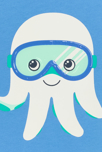 Blaues T-Shirt mit Tintenfisch Kleinkind Junge 2