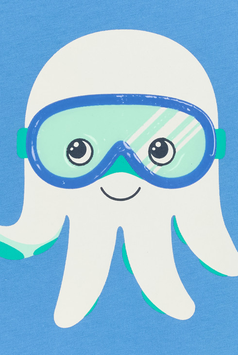 Baby boy's blue octopus T-shirt 2