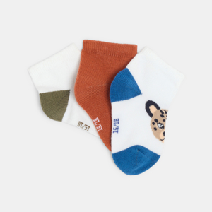 Chaussettes basses léopard vert bébé garçon 1