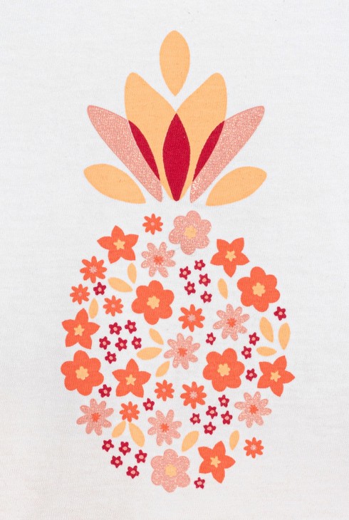 Baby girl's pink pineapple two-piece pyjamas 2