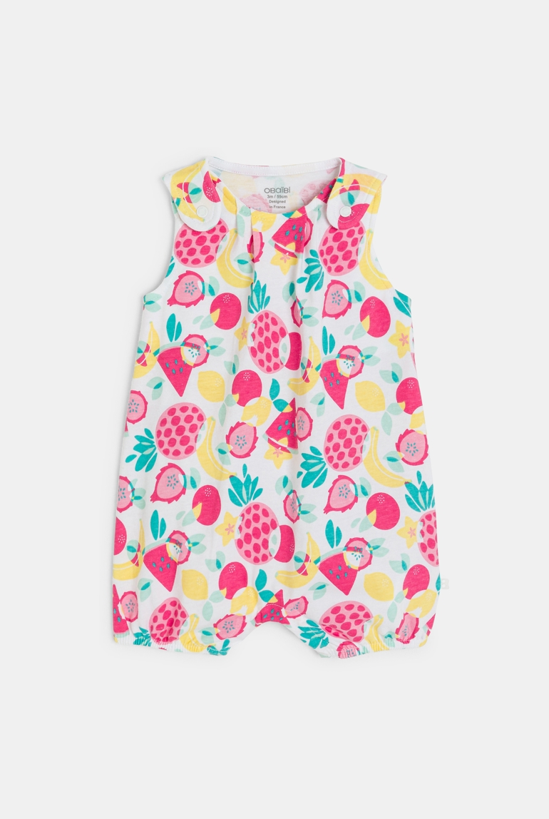 Combi courte fruits multicolore bébé fille 1