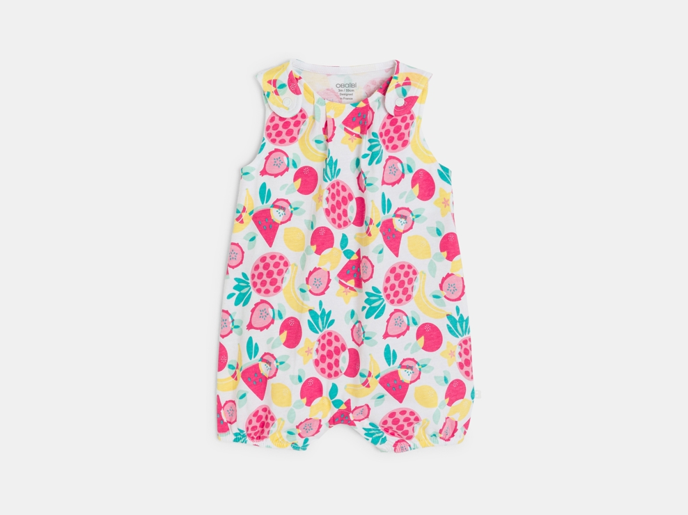 Combi courte fruits multicolore bébé fille 1