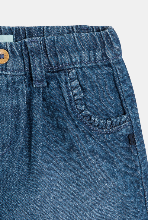 Dunkelblaue Denim-Shorts Kleinkind Mädchen