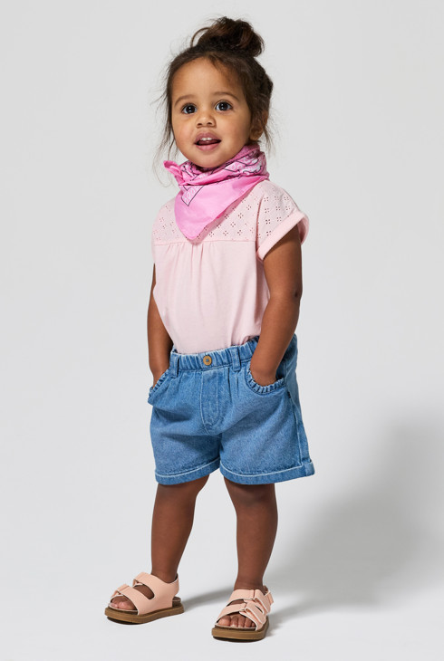 Short blun in jeans per neonata. 1