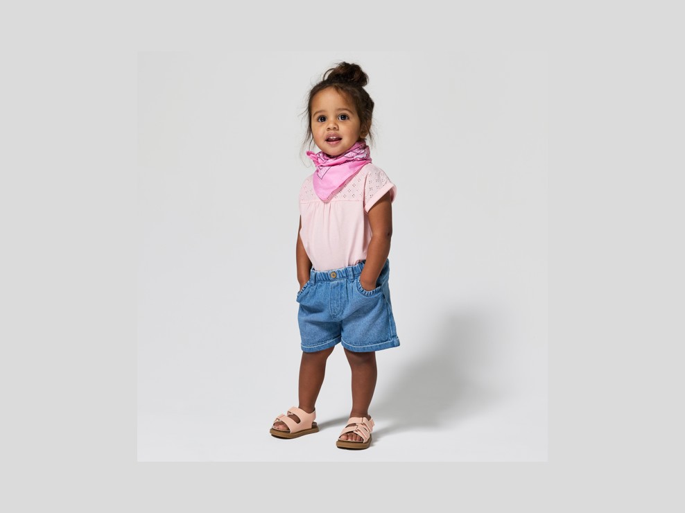 Short blun in jeans per neonata. 1