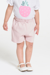 Short maille légère taille haute rose bébé fille 4