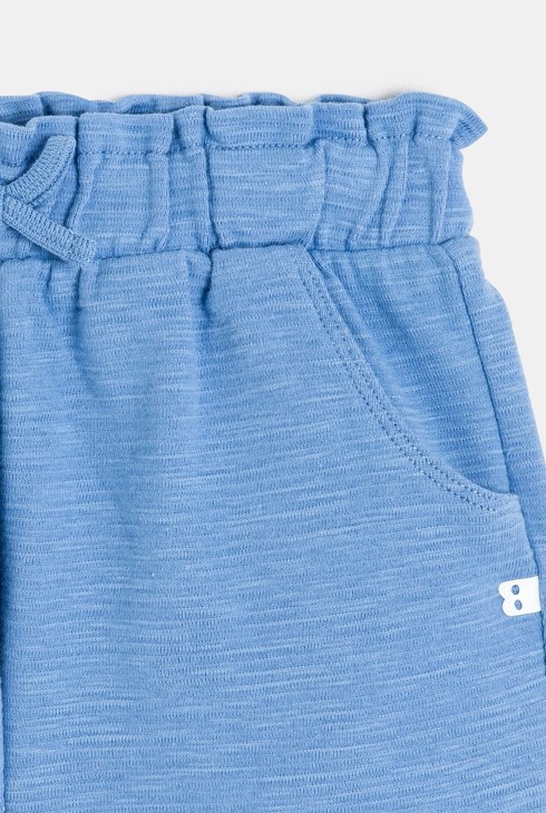 Short maille légère taille haute bleu bébé fille
