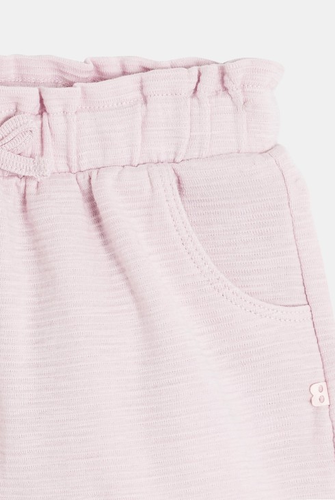 Short maille légère taille haute rose bébé fille