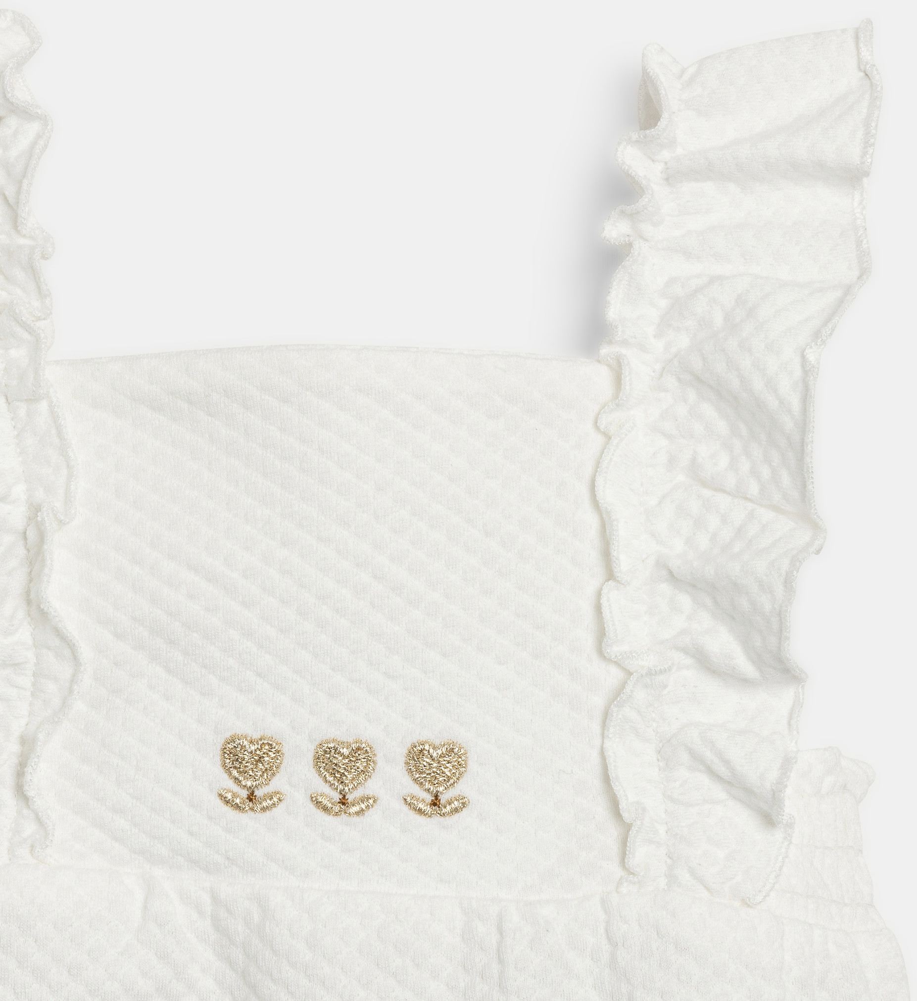 Kurzer weißer Einteiler aus modischer Baumwolle Geburt Kleinkind Mädchen 2