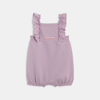 Combi courte coton fantaisie mauve naissance bébé fille