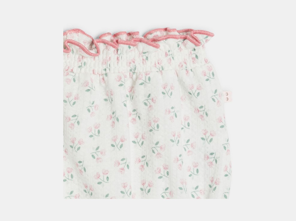 Bloomer en coton fantaisie blanc bébé fille (lot de 2) 2