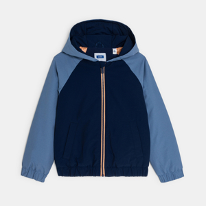 Boys' blue fleece-lined hooded jacket 1