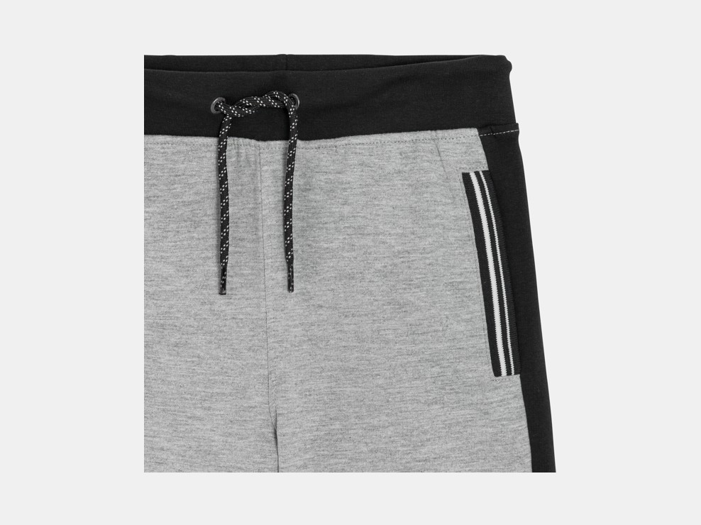 Bermuda en molleton gris chiné Garçon 2