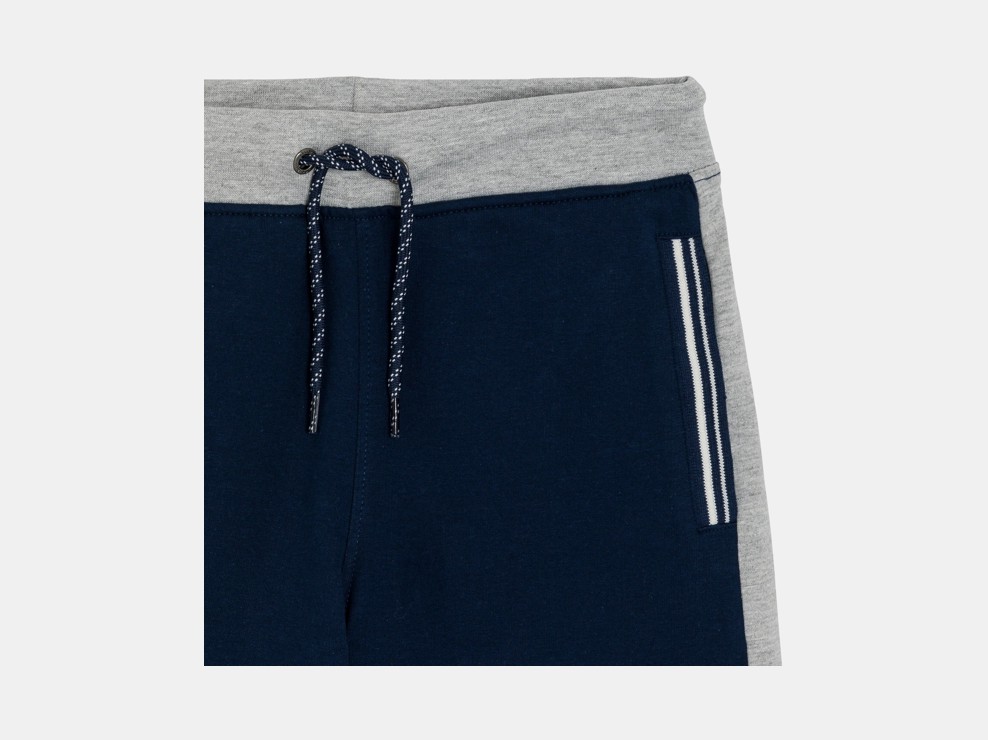 Marineblaue Bermuda-Shorts aus Molton für Jungen 2