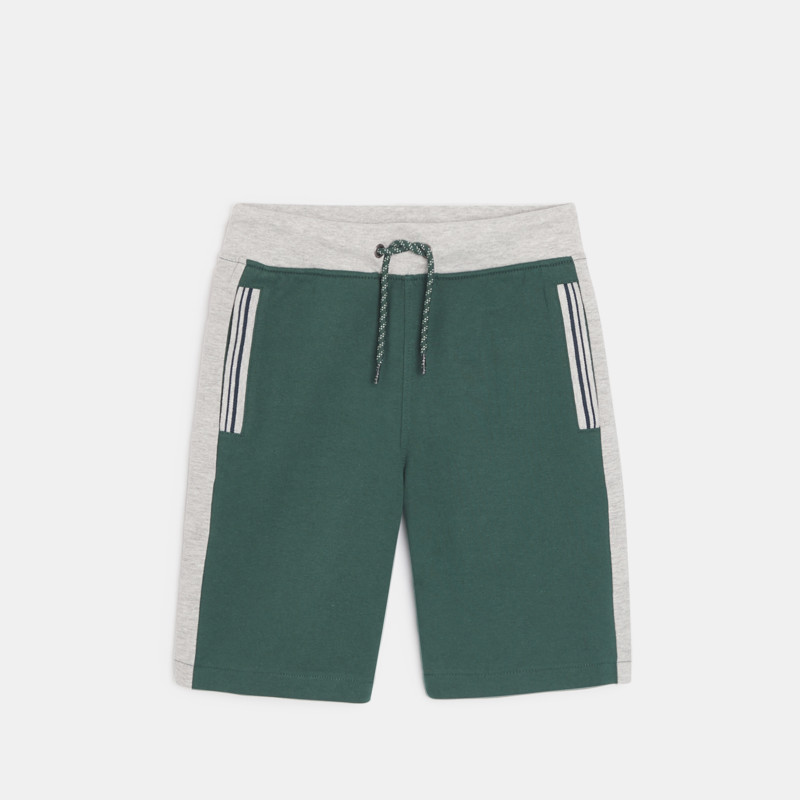Grüne Bermuda-Shorts aus Molton für Jungen
