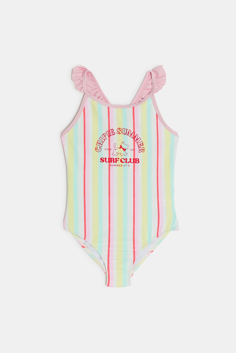 Maillot de bain une pièce rayé multicolore fille Chipie 1