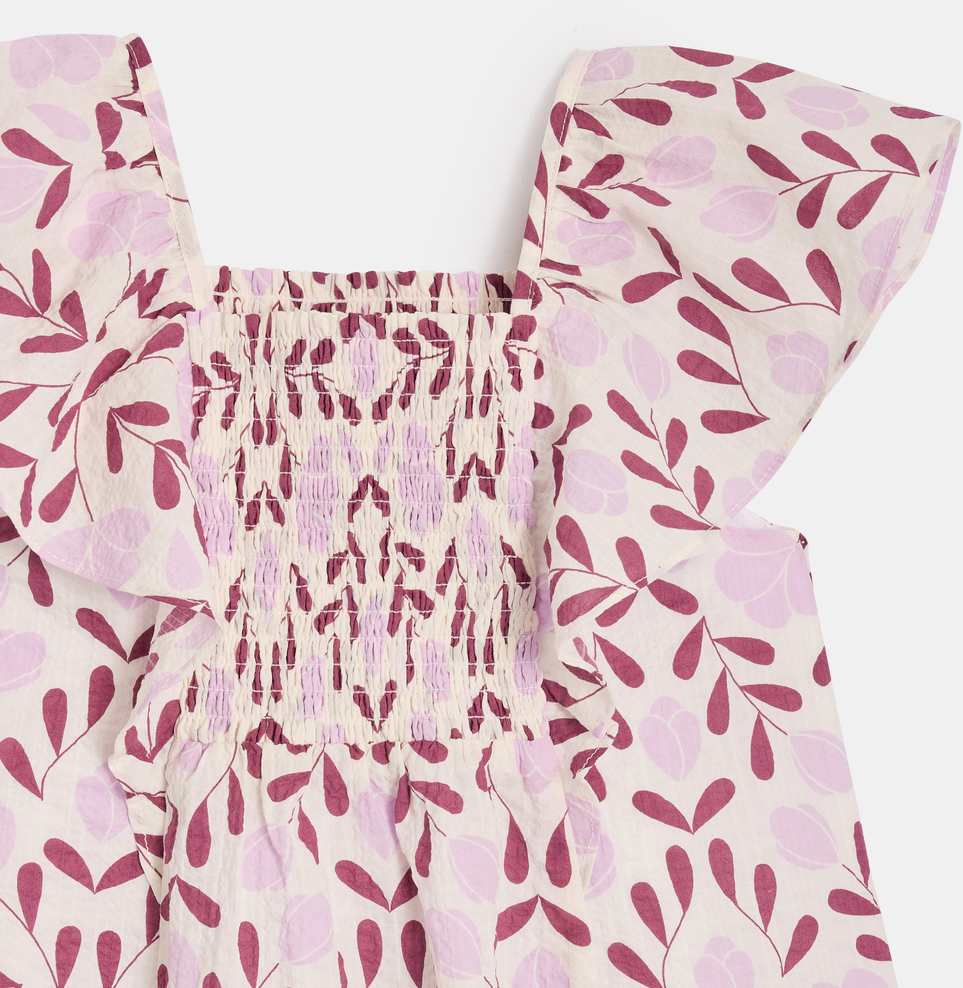 Robe imprimée évasée rose Fille