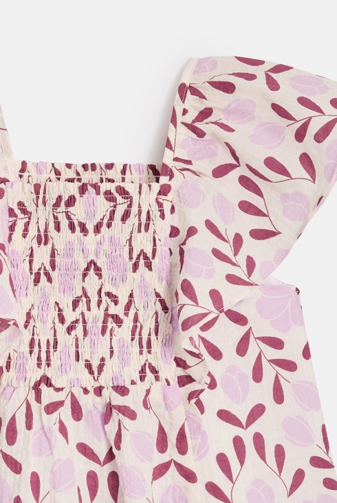 Ausgestelltes bedrucktes Kleid in Rosa für Mädchen 2