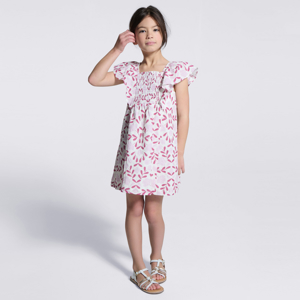 Robe imprimée évasée rose Fille 1