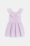 Robe courte en broderie anglaise mauve Fille 3