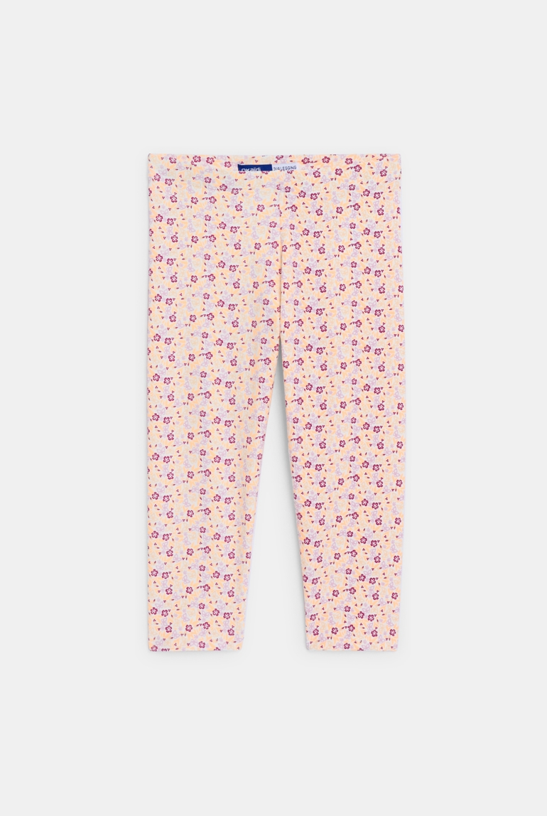 Bedruckte kurze Leggings in Orange für Mädchen 1