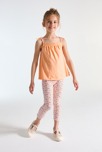 Leggings cortos estampados naranja niña 1