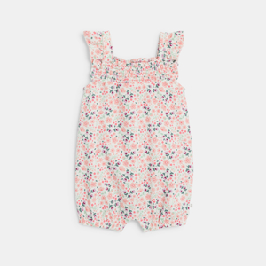 Baby girl's pink floral playsuit 1