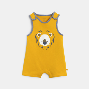 Baby boy's yellow lion playsuit 1