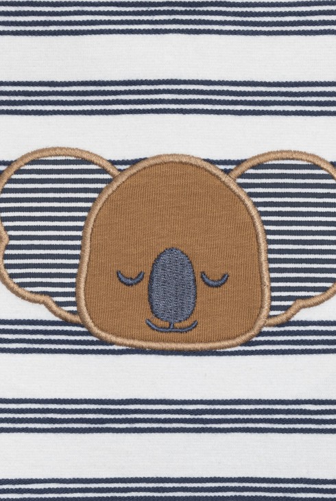 Combi courte rayée koala bleu bébé garçon