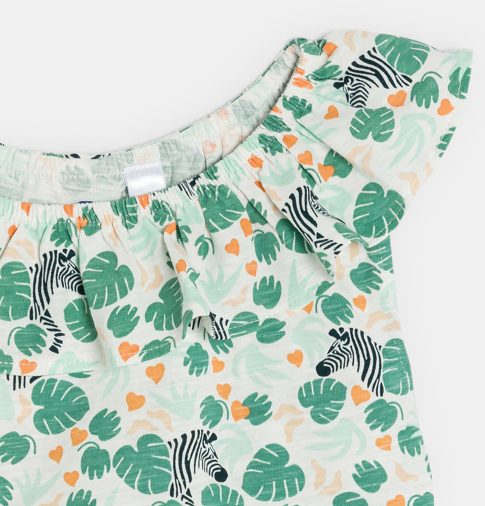 Pyjama-short imprimé vert Fille