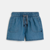 Short denim léger bleu bébé garçon