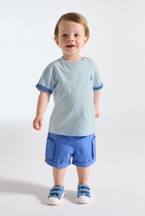 Blaues T-Shirt mit Krabbe Kleinkind Junge 1