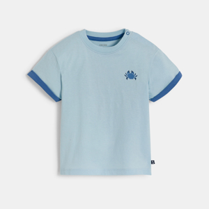 T-shirt jersey crabe bleu bébé garçon 1