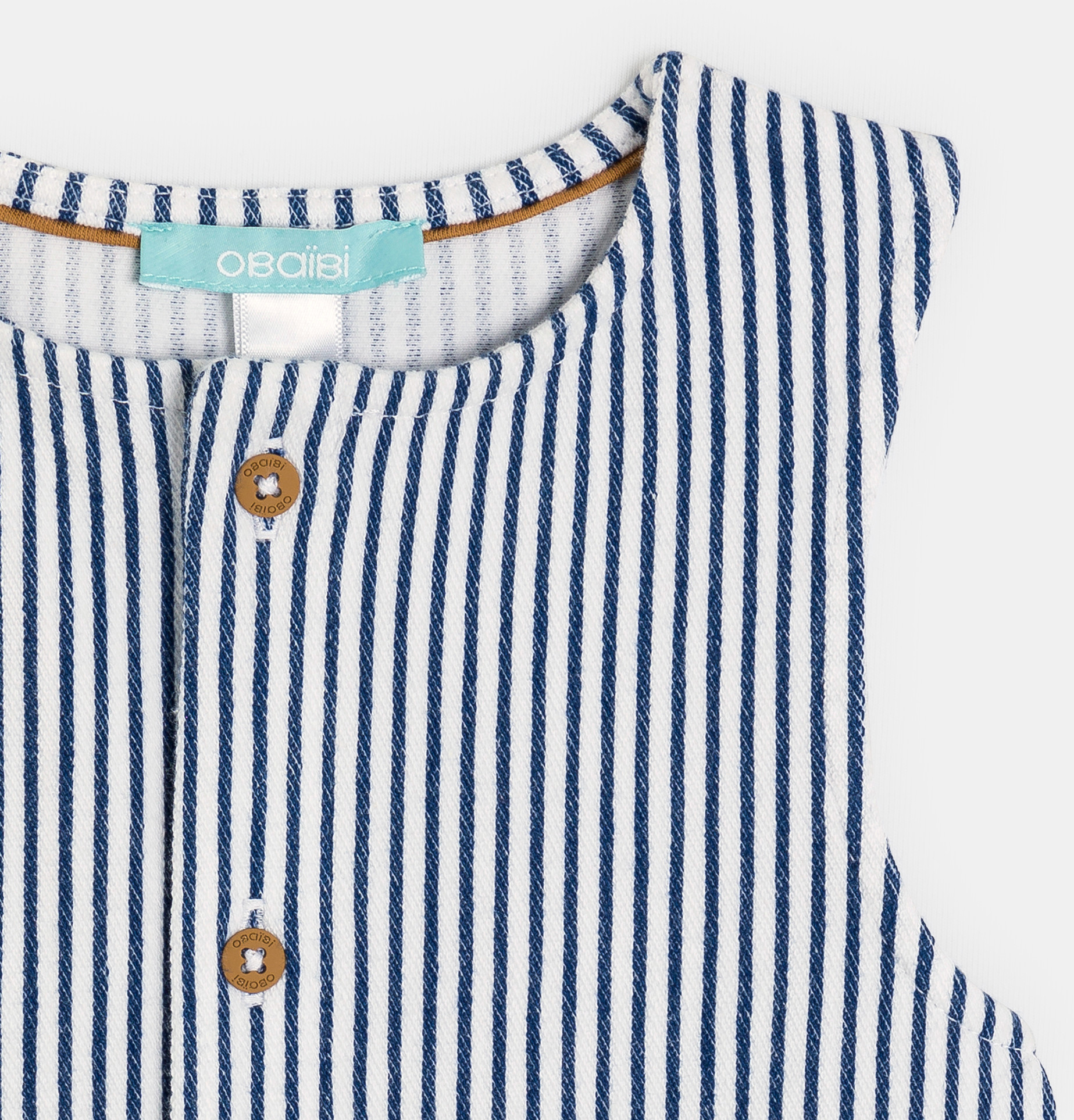Baby boy's blue striped sleepsuit 2